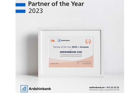 Ria Money Transfer has recognized Ardshinbank Partner of the Year